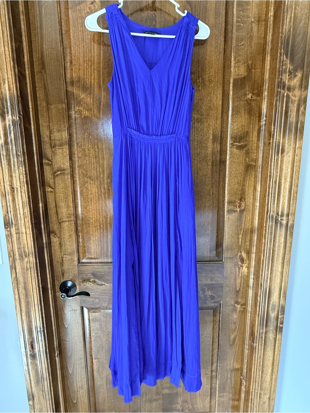 Banana Republic V-Neck Sleeveless Maxi Dress in Cobalt